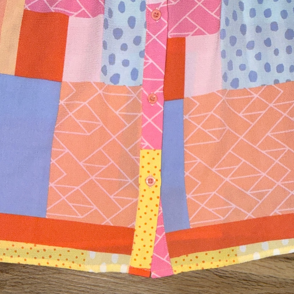 Fate Patchwork Button-Down Top - Picture 9 of 10